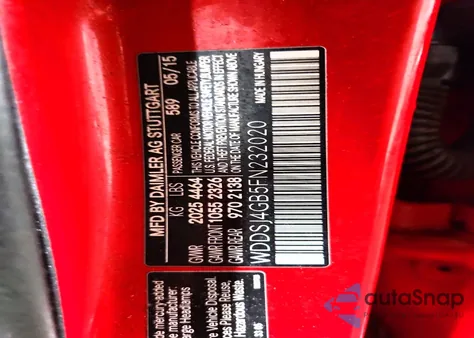 2015 Mercedes-Benz Cla 250 4Matic из США, поврежденный, VIN WDDSJ4GB5FN232020